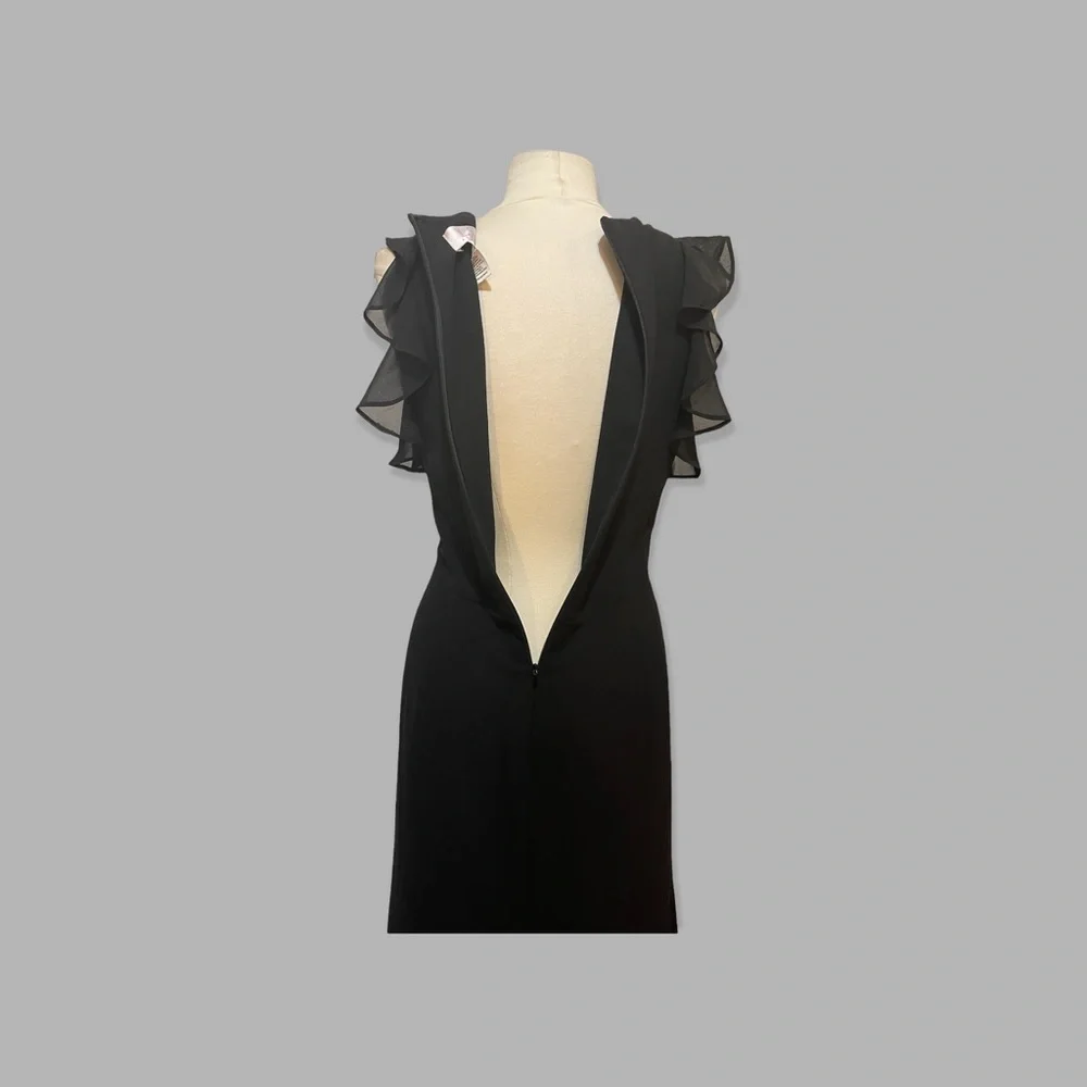 Hayley Paige Occasions black chiffon- 5863 - Picture 7 of 12
